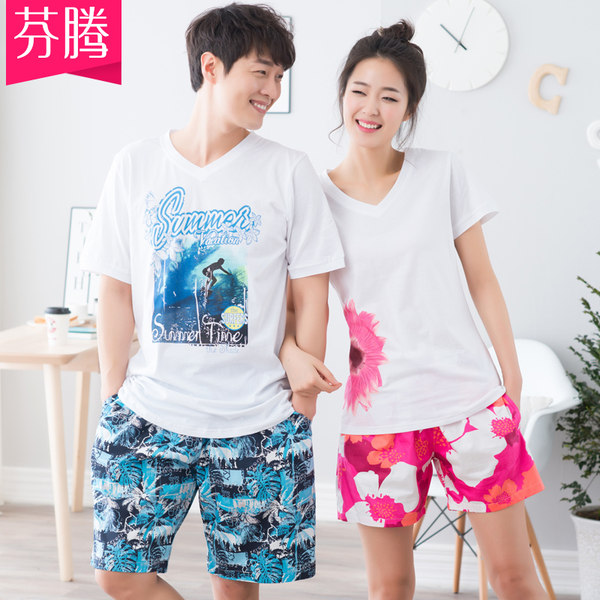 芬腾 纯棉 情侣家居服 套装 ￥69包邮