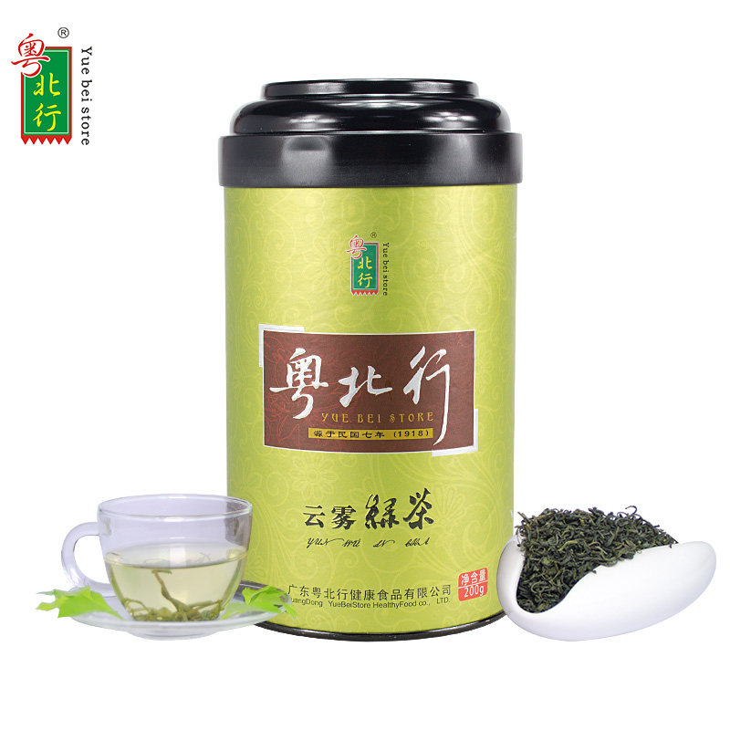 粤北行 绿茶 茶叶 新茶 云雾绿茶 200克/罐 云雾茶 明前春茶