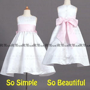定制訂造製简约单小朋友女童装花童礼服裙小礼服钢琴演出dresses