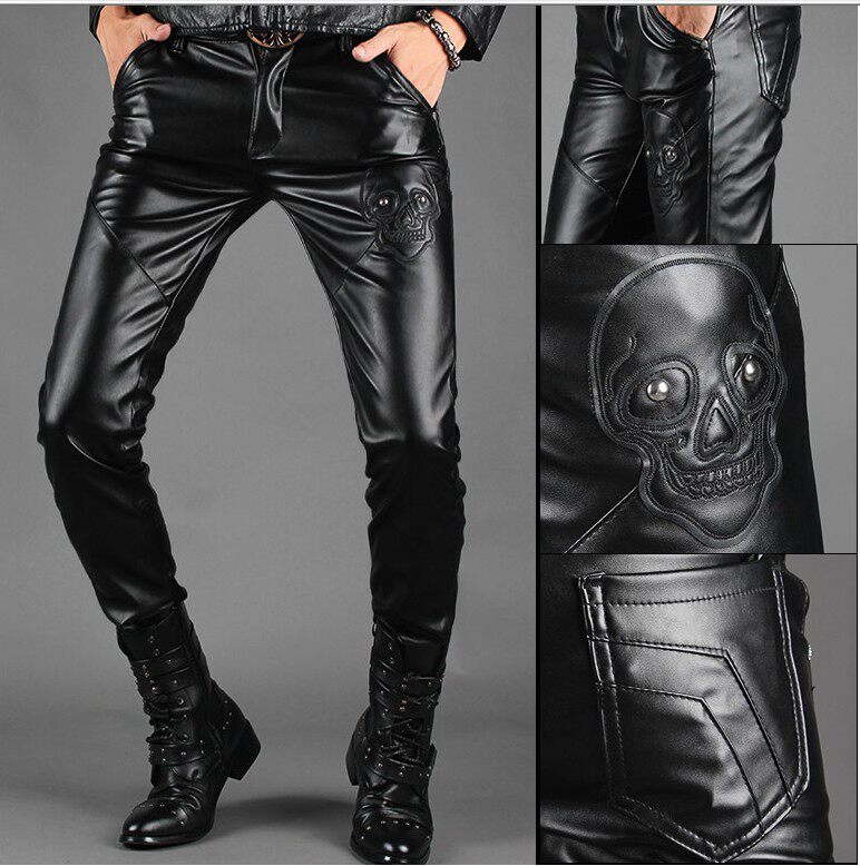 Pantalon cuir homme serré pour adolescent - Ref 1491878 Image 1