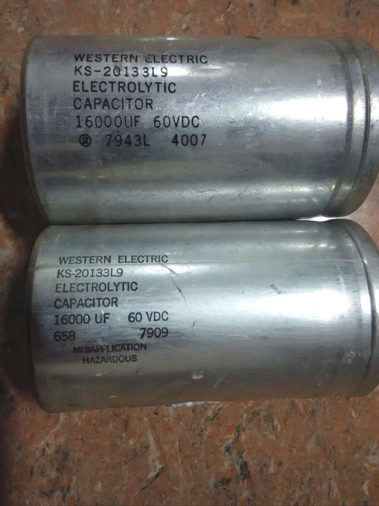WESTERN ELECTRIC 美国西电 KS20133系列 60V 16000UF 螺丝脚电容