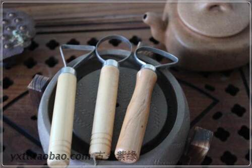 宜兴紫砂雕塑陶艺拉胚修胚用茶壶紫陶陶艺工具一套30元古今紫缘