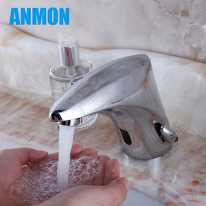 Anmon铜冷热调节感应龙头 智能感应水龙头 感应洗手器