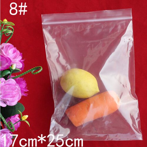 PE8.1号17*25*11丝自封袋加厚 密封袋 封口袋 食品包装袋100个价