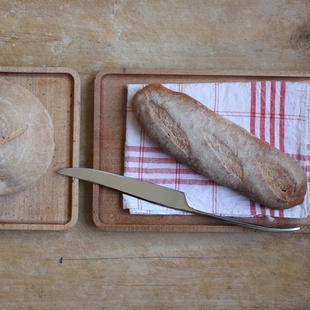 良元静品 沉静胡桃木方形茶盘 咖啡烘焙餐点托盘 无漆整木