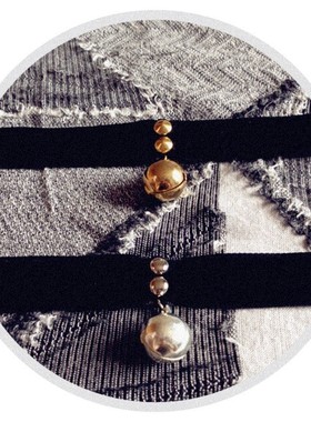 明星同款软妹风女仆cos铃铛项圈