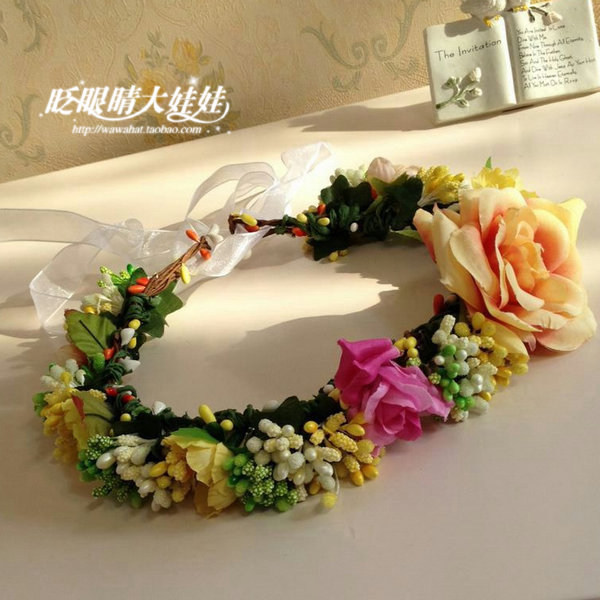 波西米亚风新娘婚纱写真发饰