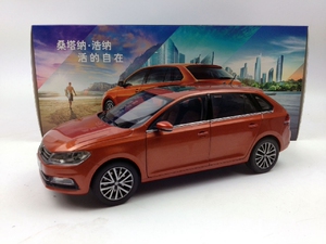 1:18 大众 桑塔纳 浩纳 Gran Santana橙色 合金汽车模型