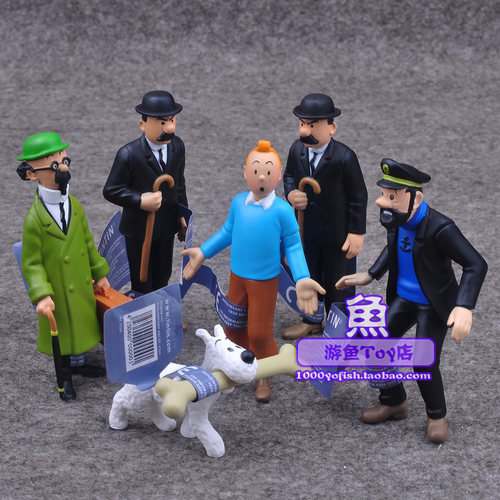 丁丁历险记玩偶正版散货手办模型