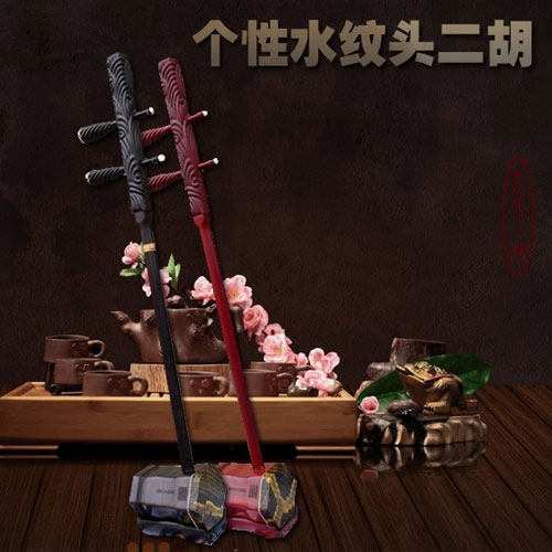 苏州长尧二胡乐器小叶老紫檀黑紫光檀水纹头二胡厂家直销