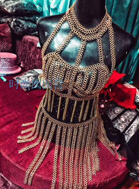 欧美大牌身体链body chains 奢华大气夜店咖专用合金身体链套装