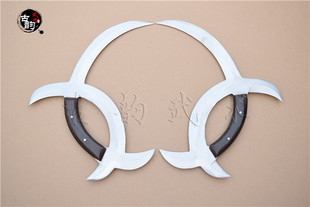 双钥双钺/不锈钢兵器八卦子午鸳鸯钺/八卦钺不锈钢鸳鸯钺武术用品