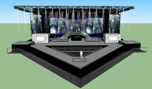 舞台舞美背景设计SU草图大师skp模型sketchup室内设计素材源文件