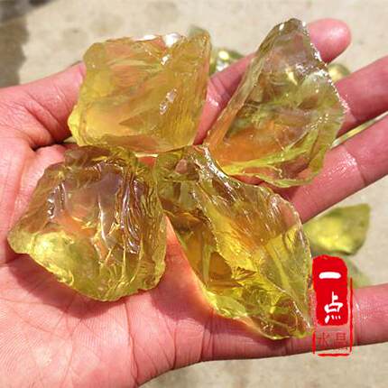 正品天然巴西黄水晶大块雕刻料原石 黄水晶原石原矿大颗粒碎石