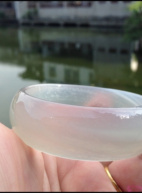 超冰透原石冰飘玛瑙手镯天然缠丝玉髓时尚女手环高档收藏礼物94