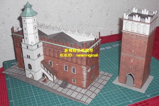 古代 城堡 箭塔 军事要塞 塔楼 警戒哨塔 部队营区 营房兵营模型