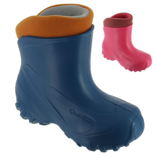 迪卡侬婴幼儿童宝宝防水保暖雪地靴雨鞋脚套可拆99元