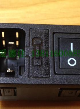 台湾原装【宏聚】AC电源插座三合一带保险黑色4脚开关 S-03F-12S