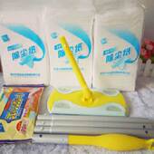 静电除尘纸套餐 优质除尘拖把3包加厚菱形1包地板湿巾吸尘纸 包邮