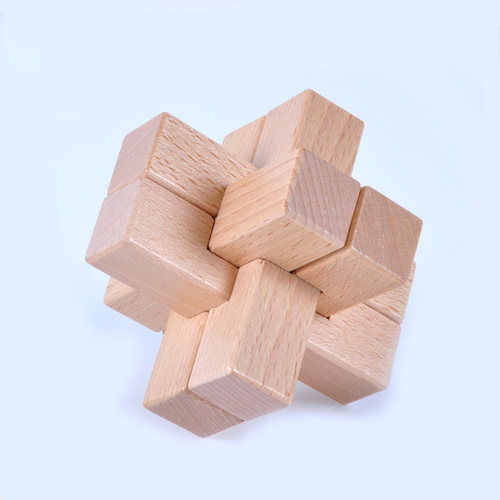 木制益智玩具大号圆球六通孔明锁