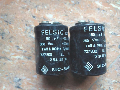 法国 SIC SAFCO 350v 150uf 螺丝脚高压发烧滤波电容