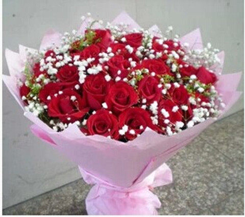 海南海口21朵蓝玫瑰情人节鲜花