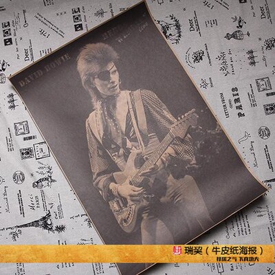 大卫鲍威海报DavidBowie经典英伦摇滚音乐家摇滚明星装饰画定制
