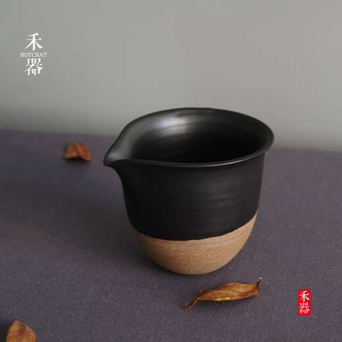 禾器堂 景德镇手工粗陶公道杯 匀杯 仿古功夫茶具分茶器 茶海