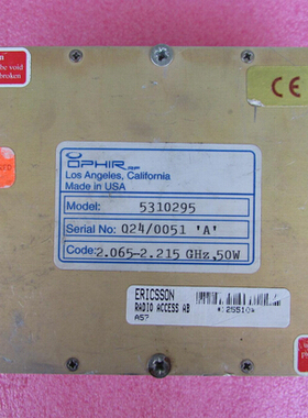 OPHIR进口  2.065-2.215GHz 47dB SMA射频高功率放大器