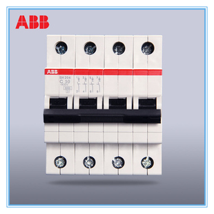 ABB断路器380V三相四线空气开关正品4P10A四极空开开关SH204-C10