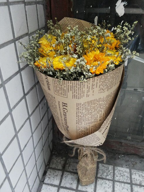 zakka天然手捧花束小干花束拍摄