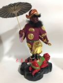 木雕神像定制钟馗钟正南钟进士钟天师赐福镇宅圣君樟木漆线雕40cm