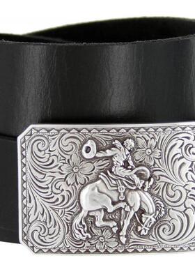 美国直邮durabelt腰带BS040-015001男皮带时尚雕花金属扣皮带38mm