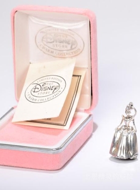 上层精灵的庭院 欧美Vintage首饰迪尼斯限量版灰姑娘纯银吊坠原盒