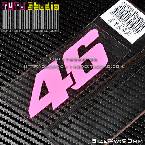 TUTU圖圖車貼-46 罗西 ROSSI VR-粉色-防水贴 贴花 贴纸