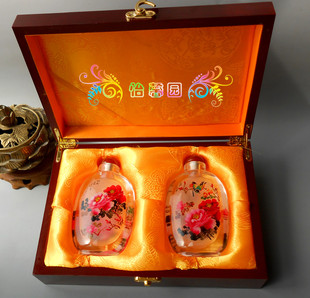 中国风特色 双壶 商务外事文化礼物多图 高档礼盒套装 内画鼻烟壶