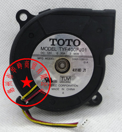 原装 TOTO 6025 12V 0.33A TYF400FJ02 D06F-12BS1投影机风扇