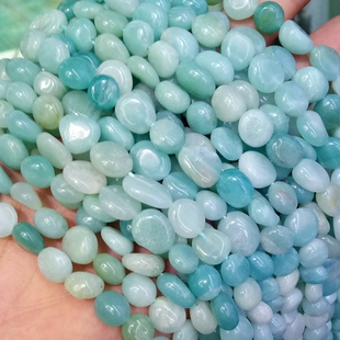 无优化 天然亚马逊天河石随形碎石散珠半成品 DIY串珠材料配件