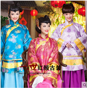 包邮古装秀禾喜服敬酒演出中式结婚礼摄影民国媒婆太太丫鬟服装女