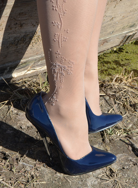 性感深蓝色尖头16cm厘米金属细跟超高跟cd伪娘变装大码情趣高跟鞋