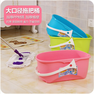 加厚长方形洗拖把桶挤水桶平板胶棉拖把清洗桶洗车手提塑料桶家务