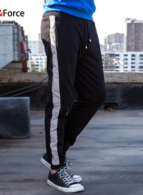 Ares＆Force街头潮流男嘻哈街舞hiphop/dancer条纹休闲运动裤卫裤
