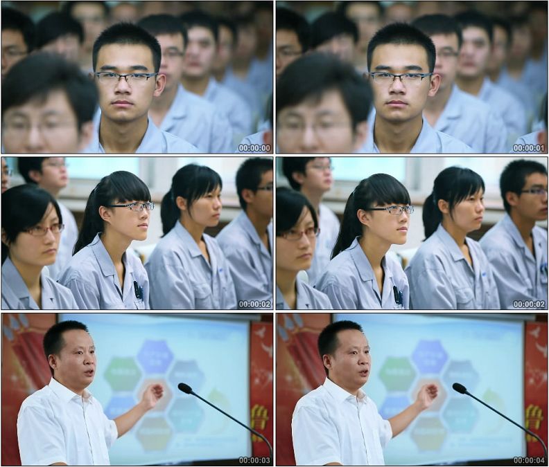 商务企业员工讲课培训人物高清实拍视频素材