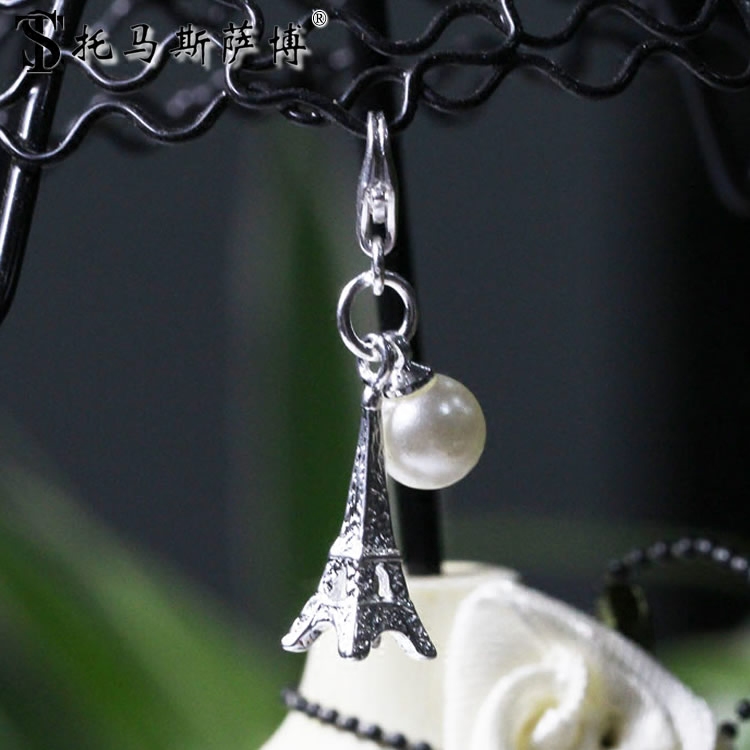 艾菲尔铁塔和人造珍珠吊坠托马斯萨博外贸品牌首饰品Eiffel Tower
