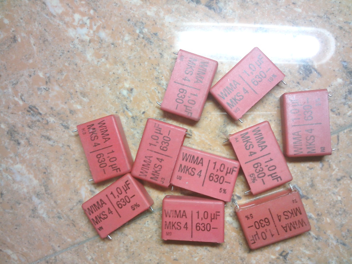 拆机 威马WIMA MKS4系列 630V 1UF 发烧耦合薄膜电容