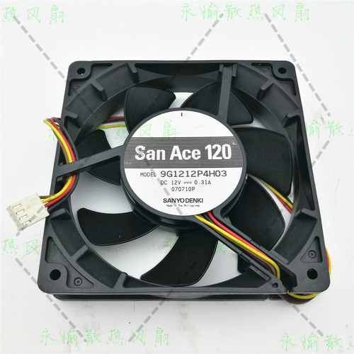 原装三洋 9G1212P4H03 12V 0.31A 12cm 12025 4线PWM机箱散热风扇 - 封面