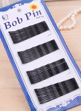 边夹碎发一字夹黑色钢丝夹发卡盘发夹子盘头造型固定好用工具饰品