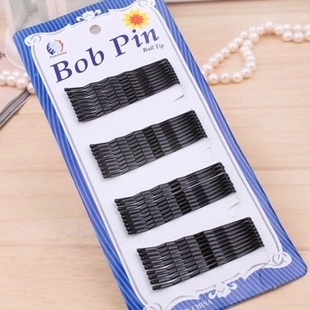 边夹碎发一字夹黑色钢丝夹发卡盘发夹子盘头造型固定好用工具饰品