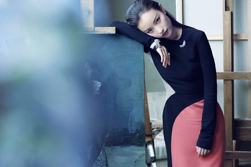 美女明星 倪妮 海报制作高清写真相纸印刷房间装饰挂画V10287A