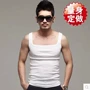 Mới Nam Hàn Quốc Trắng Slim vuông Cổ áo Nam không tay Vest mùa hè Thể thao Vest giản dị - Lót ba lỗ